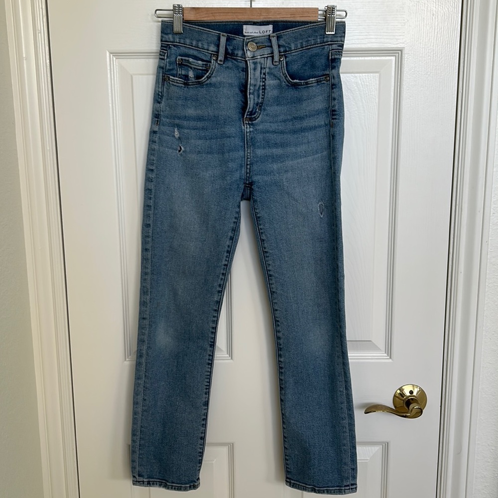 Pre-Loved Loft High-Waist Straight Jeans - 25P